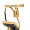 Laminated Nappa Leather Padlock Pointy Naked Sandal 85Mm Laminated Nappa Leather Padlock Pointy Naked Sandal 85Mm