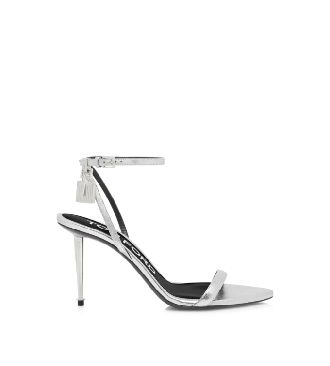 Laminated Nappa Leather Padlock Sandal Laminated Nappa Leather Padlock Sandal