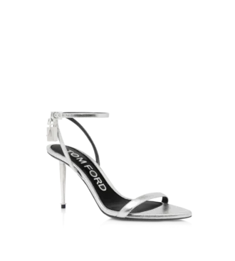 Laminated Nappa Leather Padlock Sandal