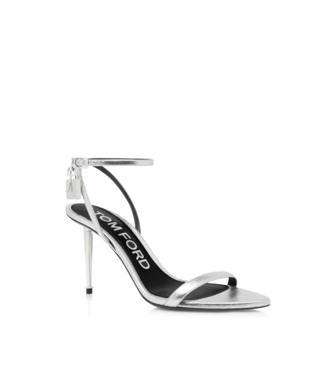 Laminated Nappa Leather Padlock Sandal Laminated Nappa Leather Padlock Sandal