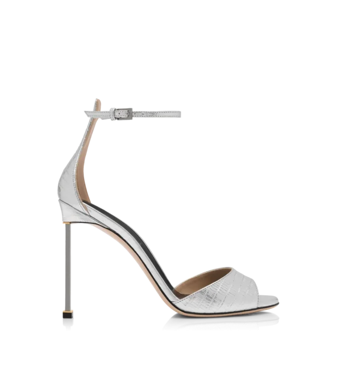 Laminated Printed Tejus Spire Ankle Strap Sandal Laminated Printed Tejus Spire Ankle Strap Sandal