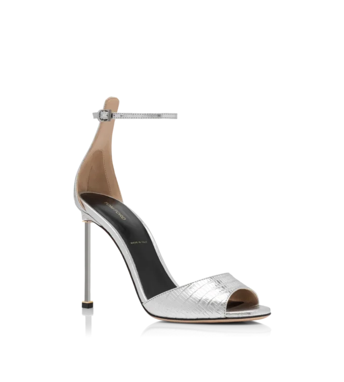 Laminated Printed Tejus Spire Ankle Strap Sandal Laminated Printed Tejus Spire Ankle Strap Sandal