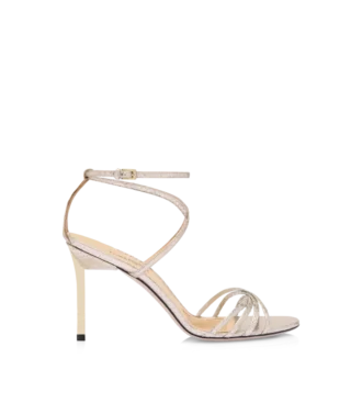 Laminated Stamped Python Ida Sandal