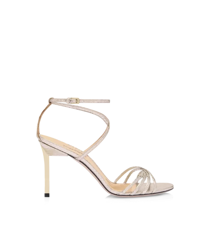 Laminated Stamped Python Ida Sandal