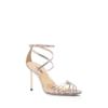 Laminated Stamped Python Ida Sandal