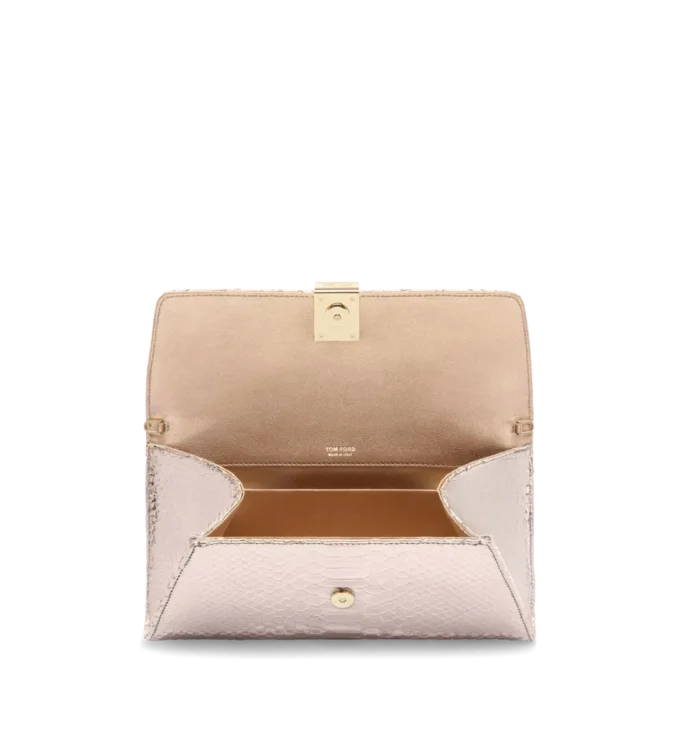 Laminated Stamped Python Nobile Clutch