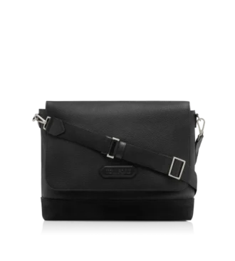 Leather and Suede Chic Sport Flap Messenger