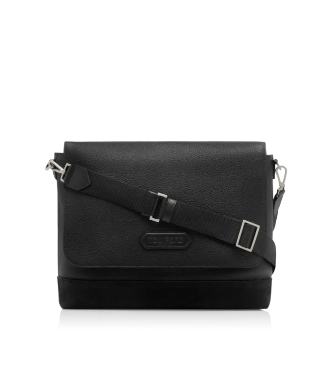 Leather and Suede Chic Sport Flap Messenger