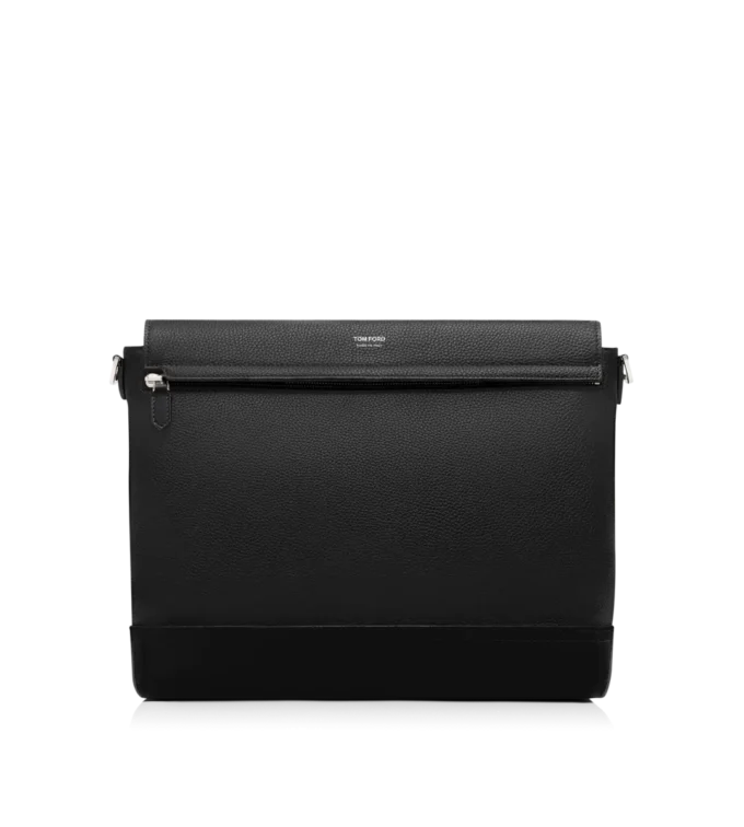 Leather and Suede Chic Sport Flap Messenger