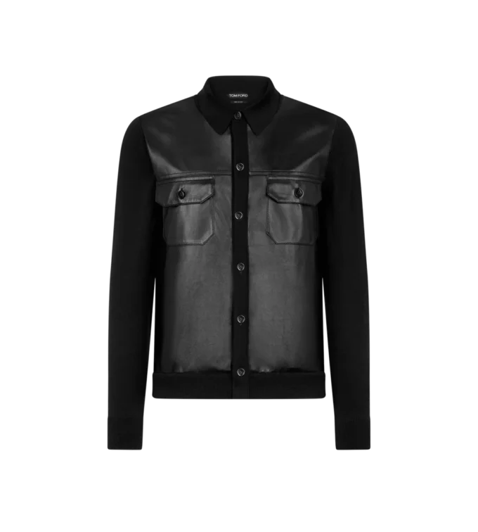 Leather Front Shirt
