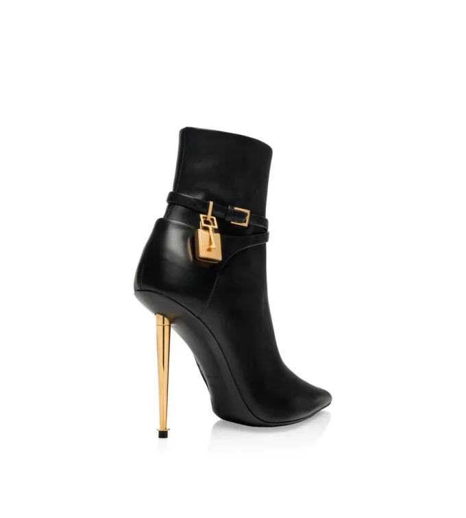 Leather Padlock Ankle Boot Leather Padlock Ankle Boot