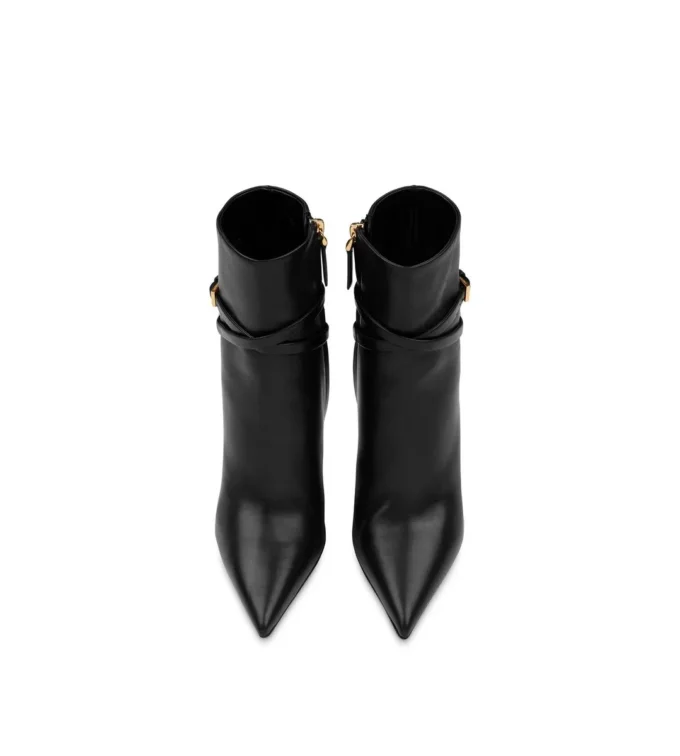 Leather Padlock Ankle Boot Leather Padlock Ankle Boot