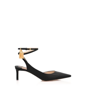 Leather Padlock Slingback