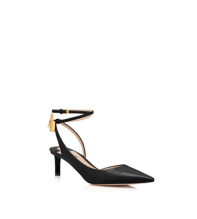 Leather Padlock Slingback