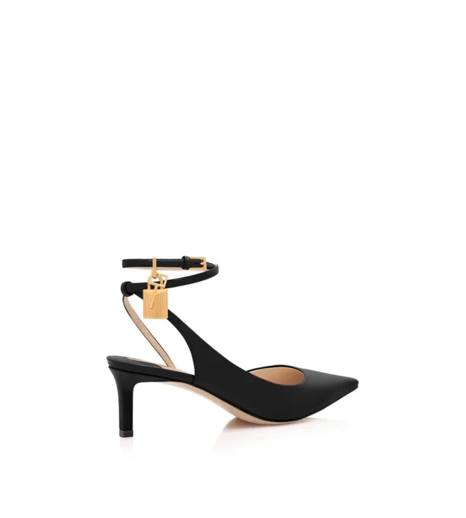 Leather Padlock Slingback