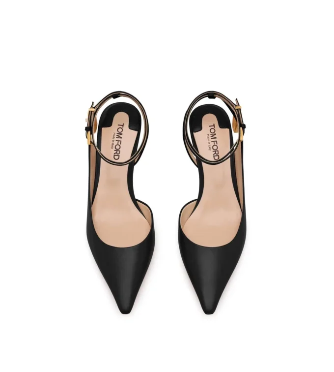Leather Padlock Slingback