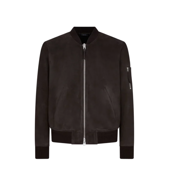 Light Suede Bomber