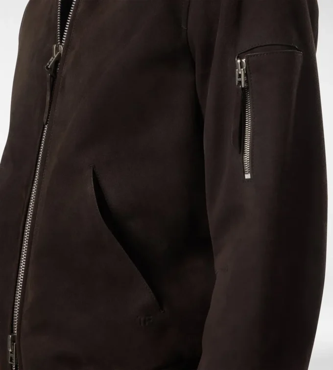 Light Suede Bomber