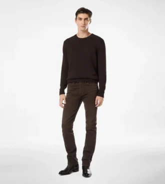 Lightweight Cotton Blend Crew Neck