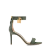Lizard-Effect Suede Leather Padlock Sandal Lizard-Effect Suede Leather Padlock Sandal