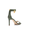 Lizard-Effect Suede Leather Padlock Sandal Lizard-Effect Suede Leather Padlock Sandal