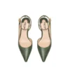 Lizard-Effect Suede Leather Padlock Slingback Lizard-Effect Suede Leather Padlock Slingback