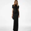 Long Dress with Cut Out and Chain Closure