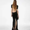 Long Dress with Cut Out and Chain Closure