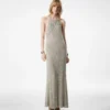Long Halterneck Dress with Open Back and Tom Ford Metal Plaque Long Halterneck Dress with Open Back and Tom Ford Metal Plaque