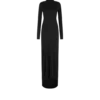 Long Sleeve Asymmetric Evening Dress with Twisted Back