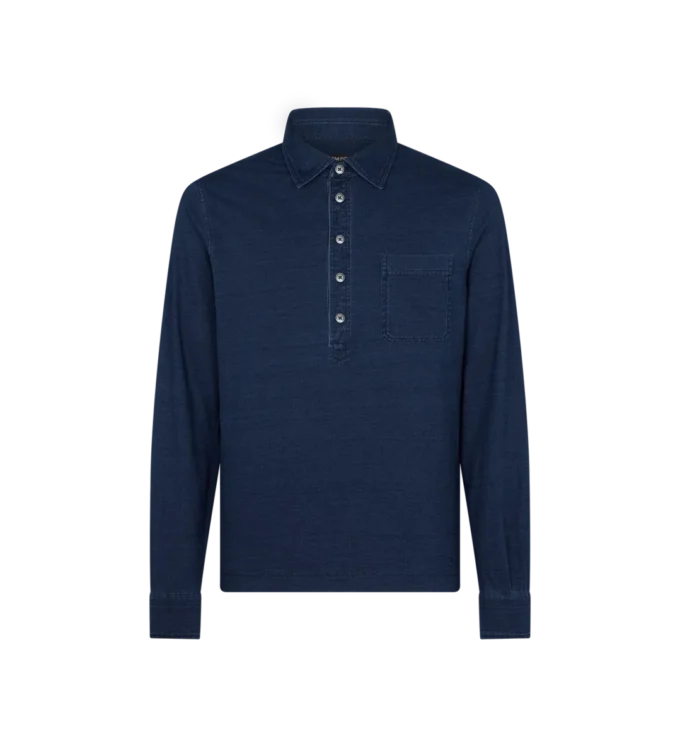 Long Sleeve Cotton Polo
