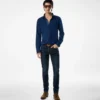 Long Sleeve Cotton Polo