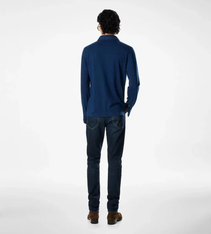 Long Sleeve Cotton Polo