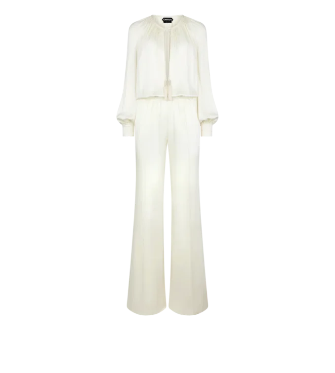 Long Sleeve Gathered Jumpsuit Long Sleeve Gathered Jumpsuit