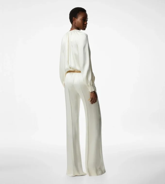 Long Sleeve Gathered Jumpsuit Long Sleeve Gathered Jumpsuit
