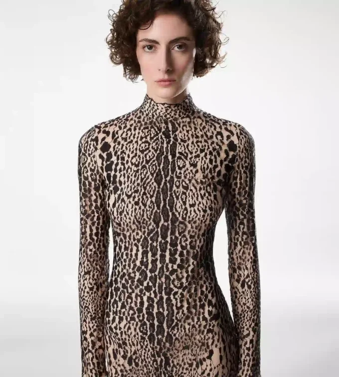 Long Sleeve Mock Neck Evening Dress Long Sleeve Mock Neck Evening Dress