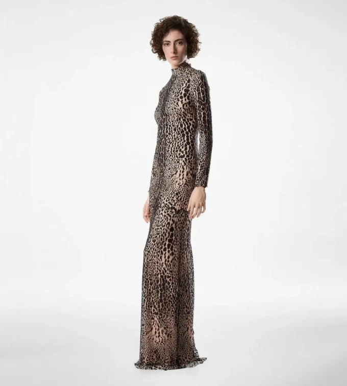Long Sleeve Mock Neck Evening Dress Long Sleeve Mock Neck Evening Dress