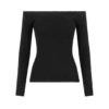 Long Sleeve Off the Shoulder Knit Top