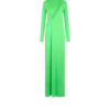 Long Sleeve Slash Front Evening Dress