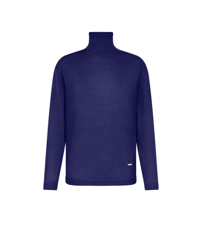 Long Sleeve Turtleneck Knit with Tom Ford Metal Plaque