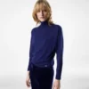 Long Sleeve Turtleneck Knit with Tom Ford Metal Plaque