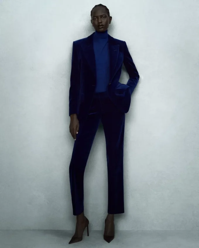 Long Sleeve Turtleneck Knit with Tom Ford Metal Plaque