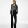 Long Sleeve V-Neck Lavalliere Silk Blouse