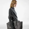 Long Sleeve Wrap Collar Knit