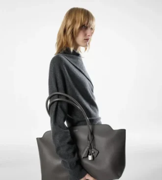Long Sleeve Wrap Collar Knit