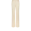 Lustrous Barathea Silk Wool Tailored Tuxedo Wide Leg Pants