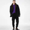 Melton Wool Shearling Peacoat