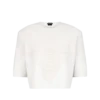 Merino Cashmere Crewneck T-Shirt with Silk Chenille Embossed Python Detail Merino Cashmere Crewneck T-Shirt with Silk Chenille Embossed Python Detail