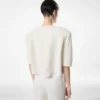Merino Cashmere Crewneck T-Shirt with Silk Chenille Embossed Python Detail Merino Cashmere Crewneck T-Shirt with Silk Chenille Embossed Python Detail