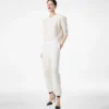 Merino Cashmere Crewneck T-Shirt with Silk Chenille Embossed Python Detail Merino Cashmere Crewneck T-Shirt with Silk Chenille Embossed Python Detail